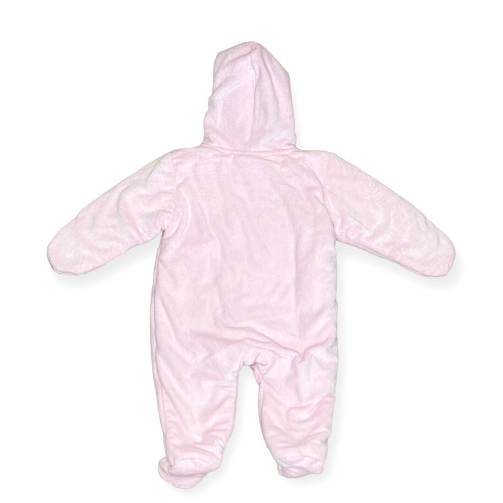 CARTER'S Baby Bunting Snowsuit Pink Size 3-6 Months Infant Girl Zip Up Hood - Picture 2 of 6
